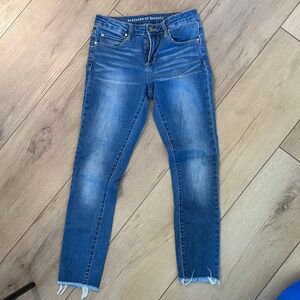 Articles Of Society Women's Distressed Blue Ankle Jeans